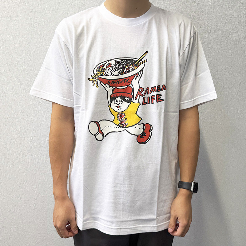 新RAMEN LIFE Tシャツ(白) – SUSURU LAB