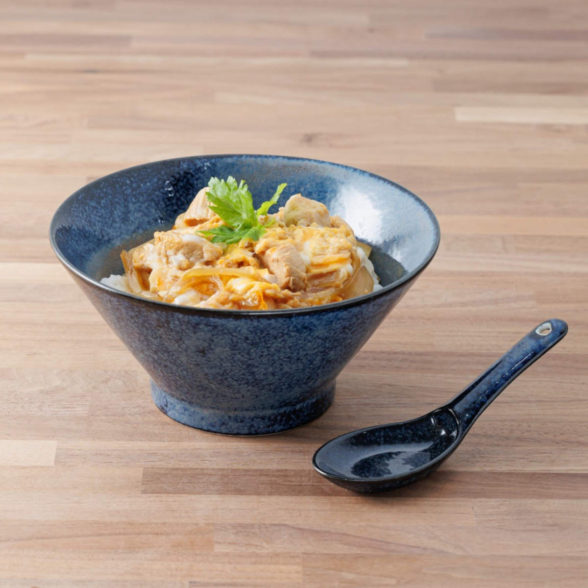 窯変紺 どんぶりとレンゲ各2個セット – 陶土う庵