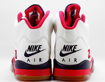 NIKE AIR JORDAN 5 1990 ORIGINAL WHT/RED/BLK/#23 DEAD STOCK エア