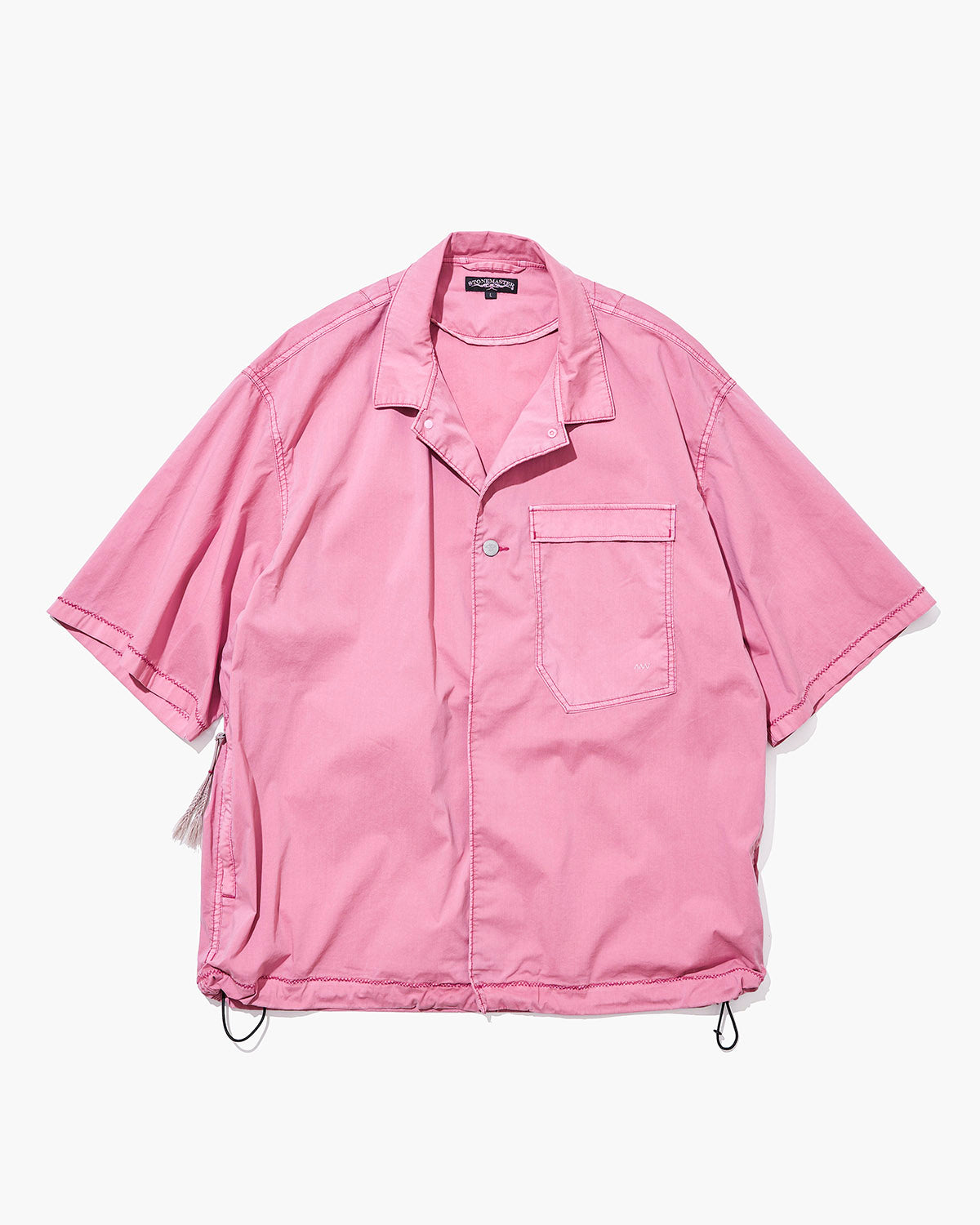 SMフィールドシャツ SS ハイブリッド ピグメントダイ_ダークピンク