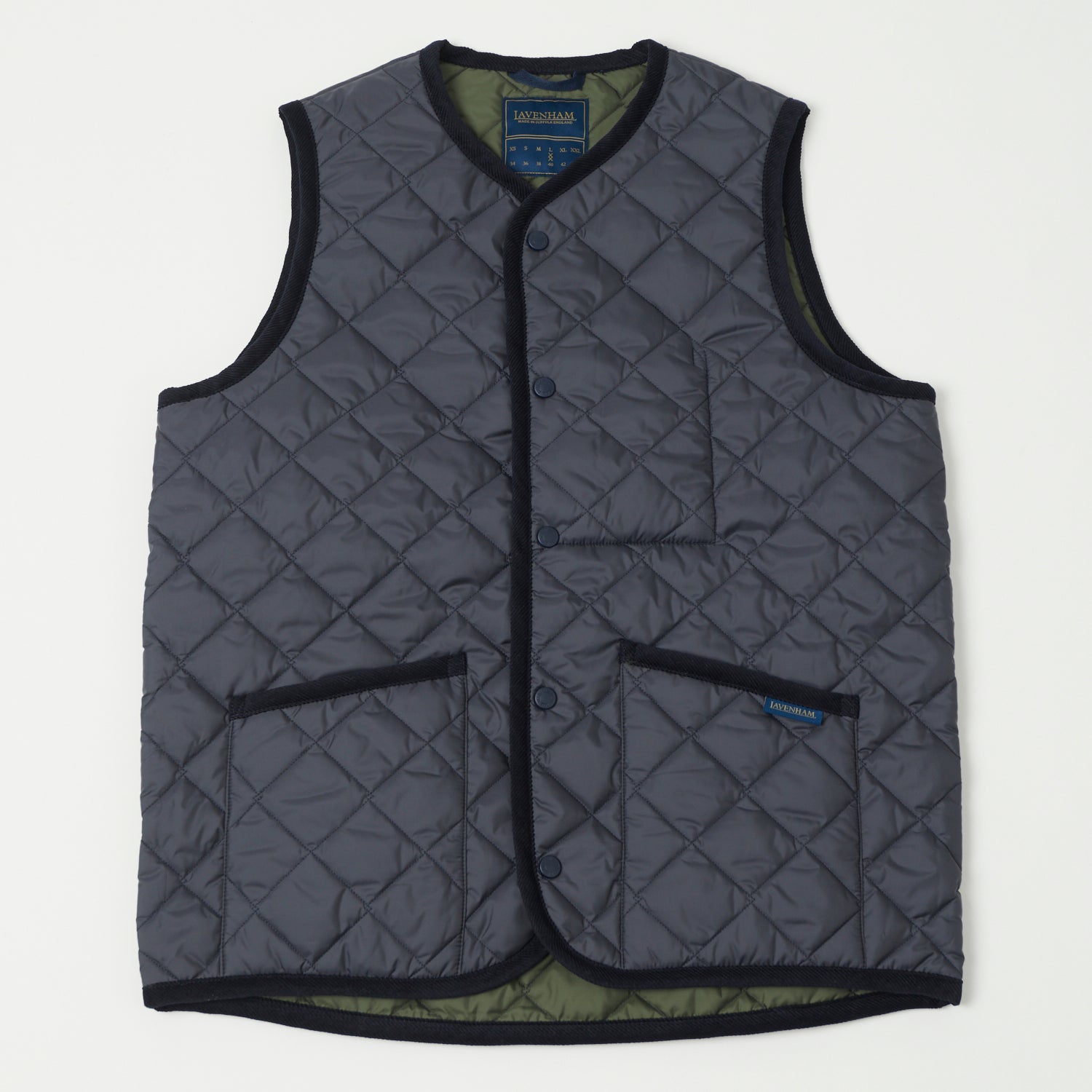 Lavenham Thornham Quilted Gilet - Suffolk Navy/Olive Green – SON