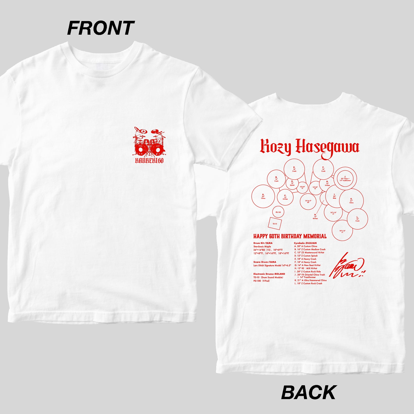 Drummer's Set Up Vol.38 長谷川 浩二（還暦記念限定モデル） – T-OD