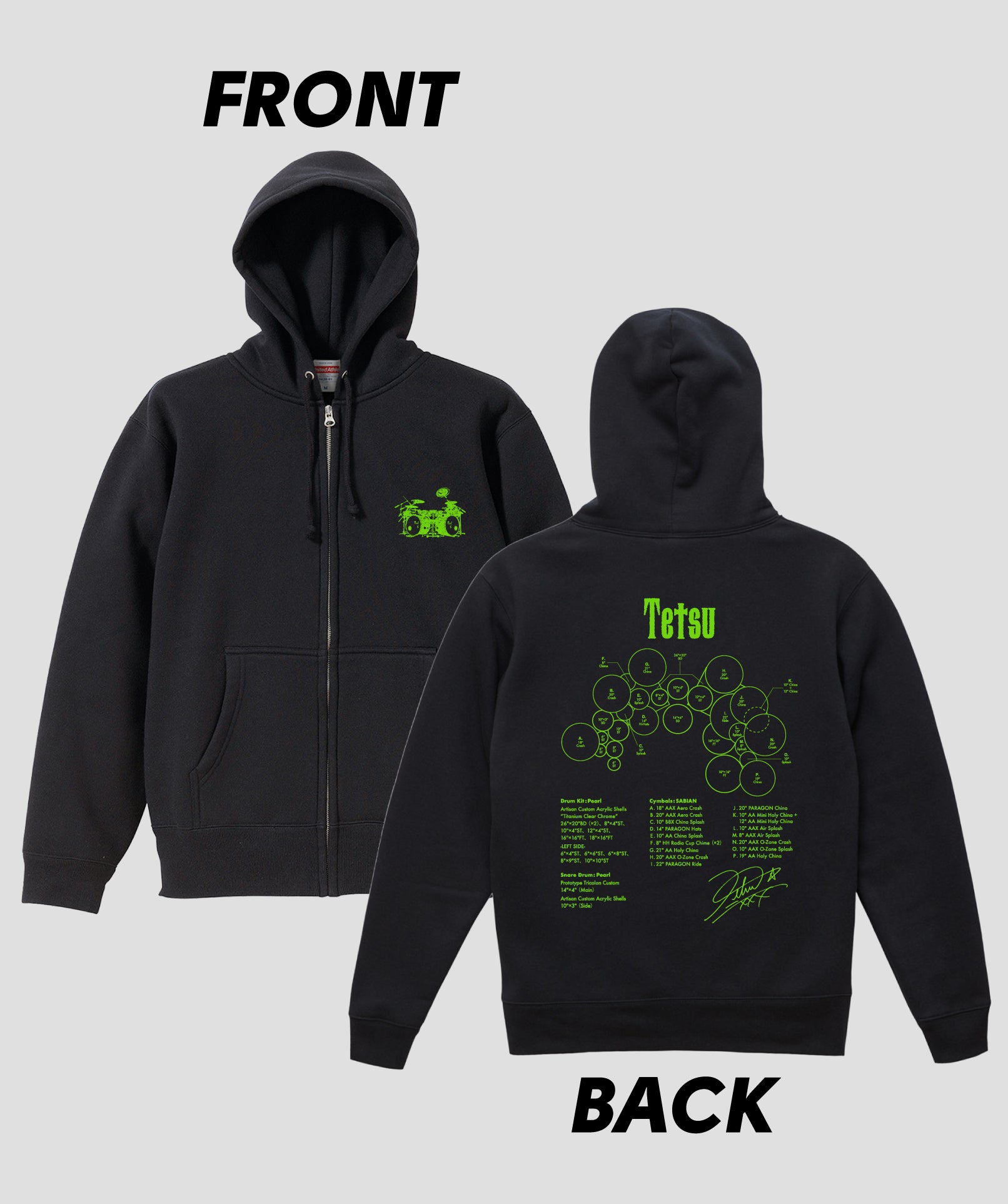 Drummer's Set Up T-Shirt Vol.44 yukihiro Drummer's Set Up Vol.44