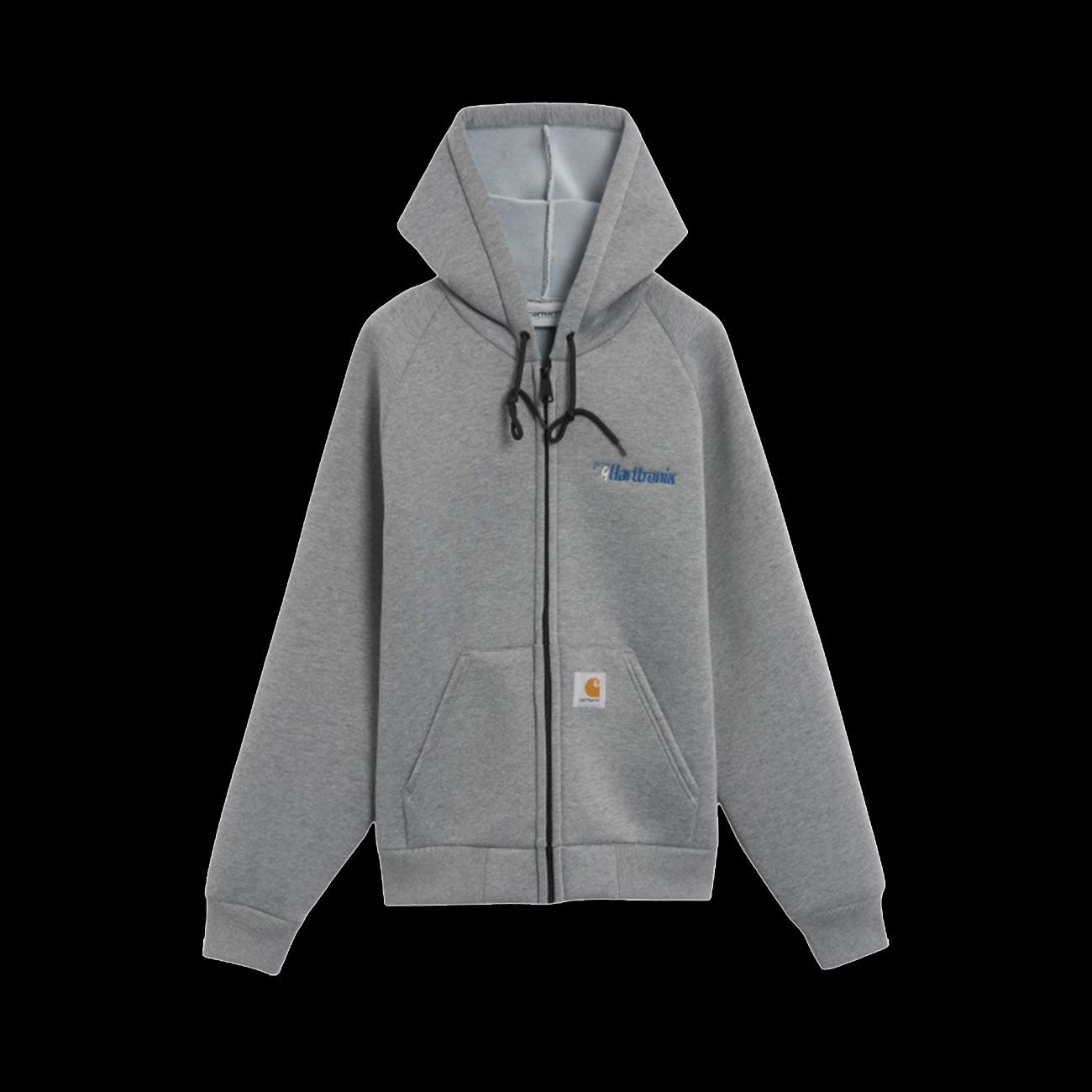 Carhartt WIP Harttronix Car-Lux Zip-Up Hoodie (Dark Heather Grey