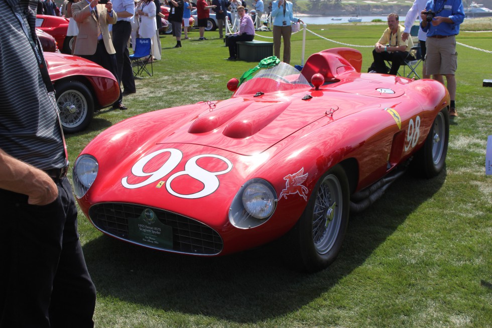 手書きのエンブレムとゼッケン - 1955年式 Ferrari 857S Scaglietti
