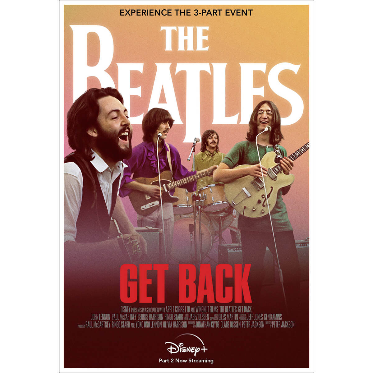 ビートルズポスター「ザ・ビートルズ：Get Back - 3種セット 」BEATLES