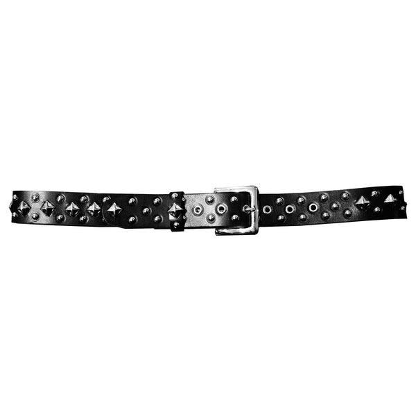 KING ROCKER PYRAMID STUD BLACK LEATHER BELT – THE CAST