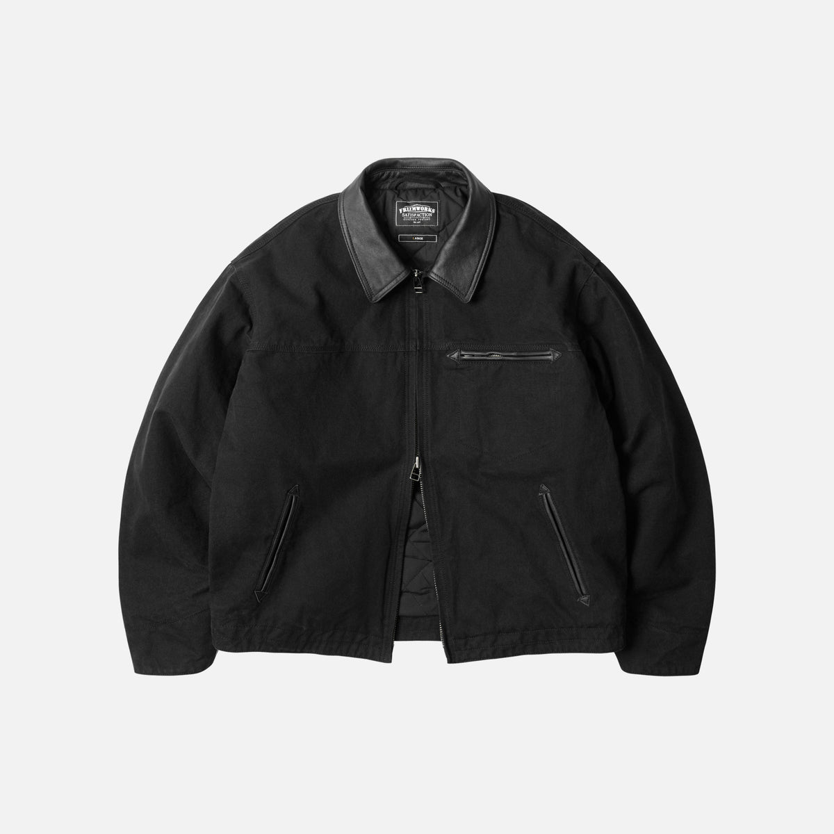 Frizmworks HEAVY CANVAS DESTROYED WORK JACKET - BLACK - The Great