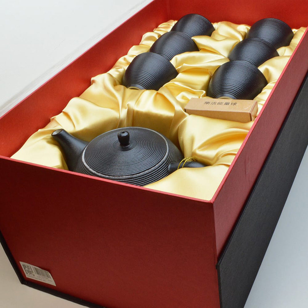 台湾茶器セット・旋転大壺（黒）｜中国茶器の通販・天香茶行