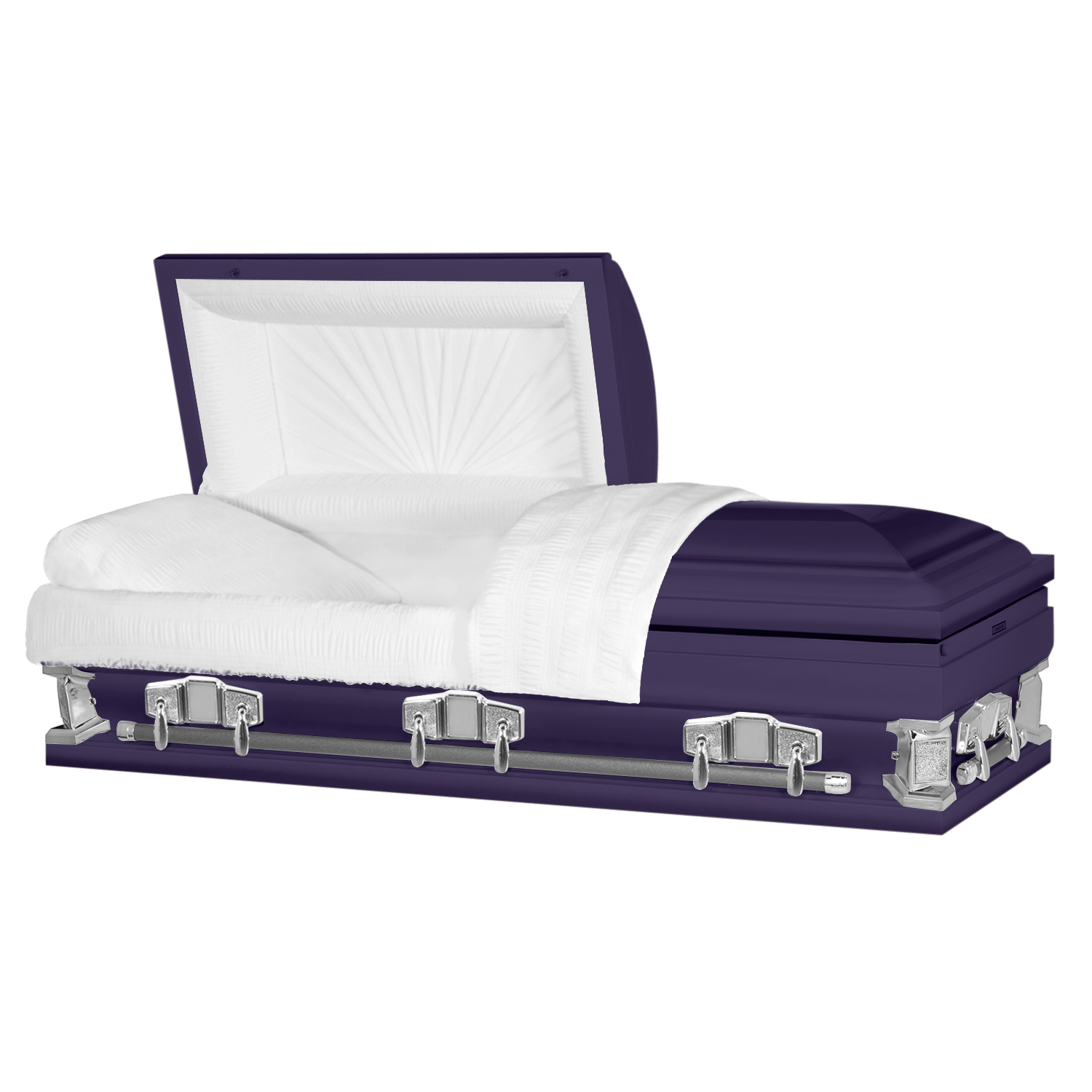Oversize XL Royal Purple Steel Coffin (Casket) - Made in the USA