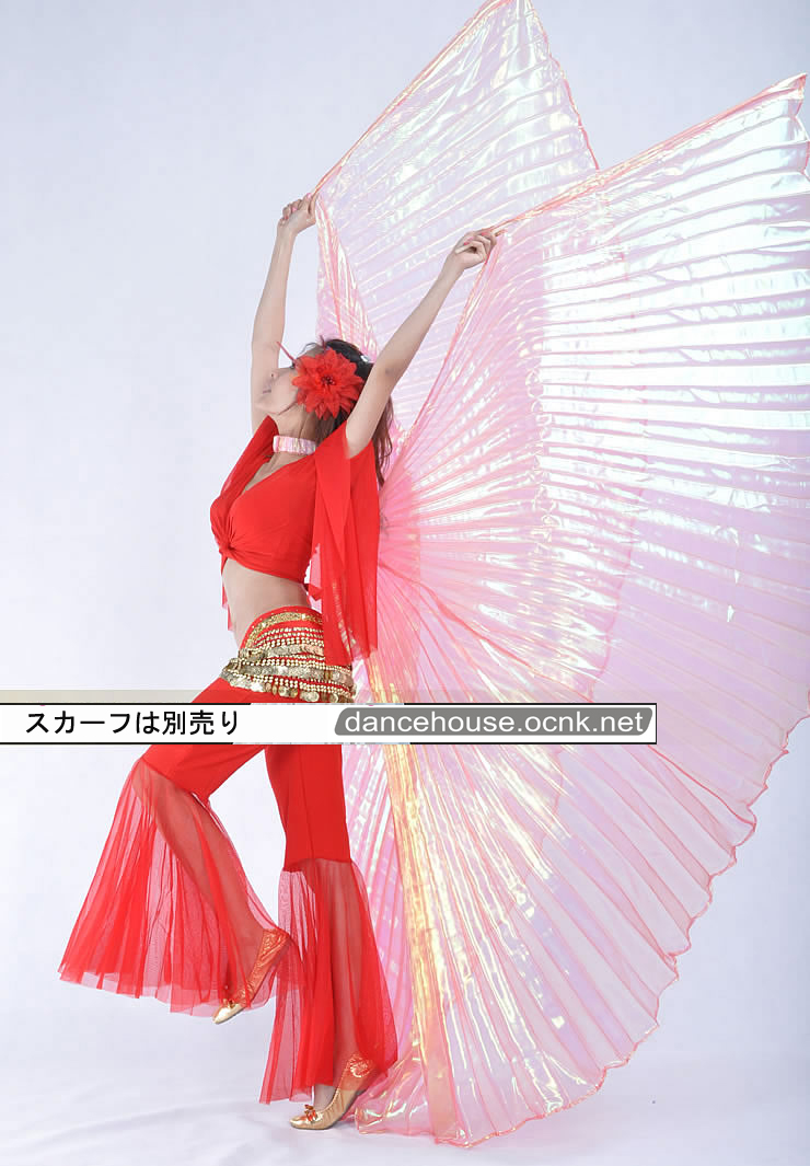ベリーダンスセットアップ004--「全9色」 ベリーダンス2点セット☆裾