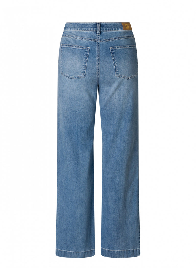 YEST // 0005258 SANA STRAIGHT LEG JEANS DENIM STONE WASH BLUE