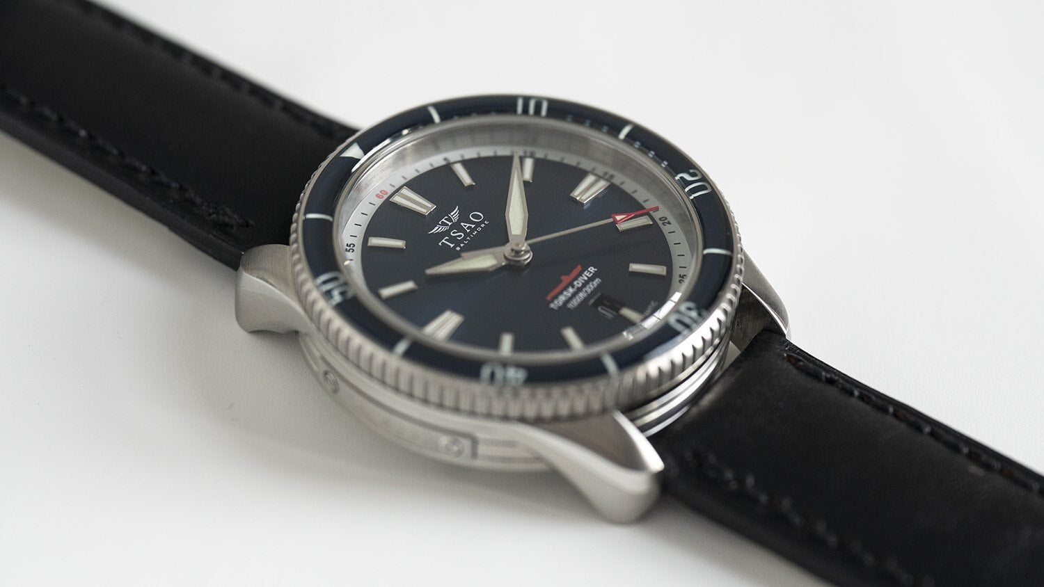 TORSK-DIVER Vintage Black Leather Strap (Long) – Tsao Baltimore