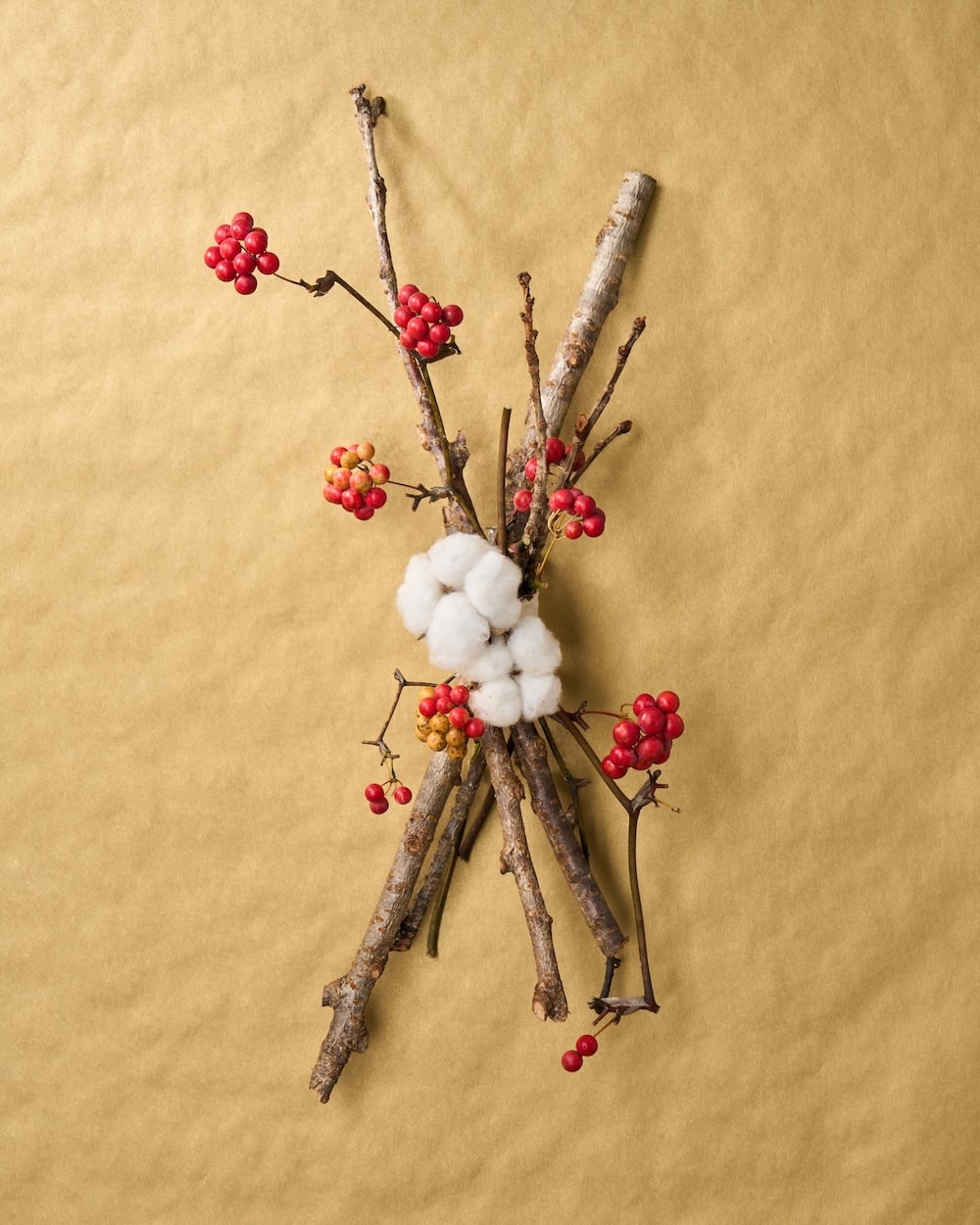 春結び＞桜の枝・コットン・サンキライのお正月飾り 商品ページ - 土と