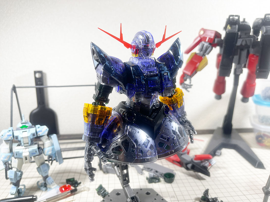 RG 1/144 ガンダムベース限定ジオング[クリアカラー]をつくる。 – UC