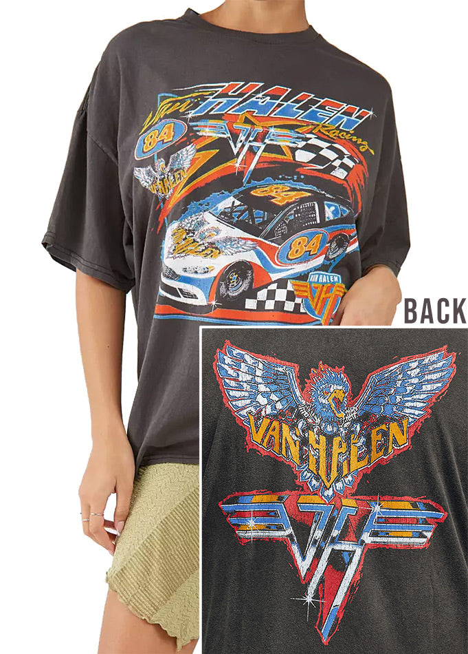 Women's Van Halen Vintage Wash Racing Tee