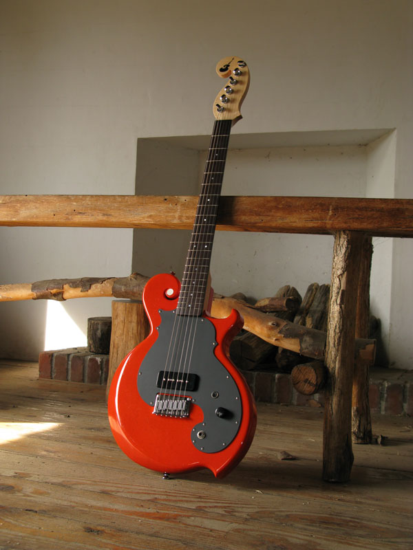 日本製オリジナル・エレキギター マホガニーオレンジP90ギター