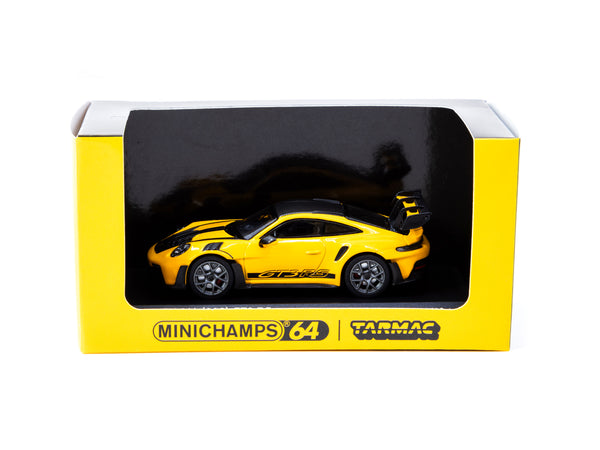 Minichamps X Tarmac Works 1/64 Porsche 911 GT3 RS Signal Yellow - COLL