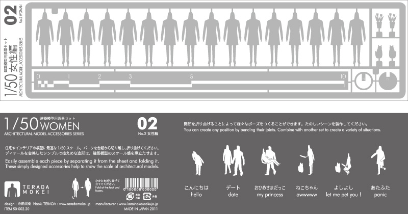 製品詳細 | アイテムリスト: 1/50建築模型用添景セットアーカイブ