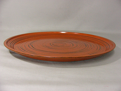 象彦 根来ロクロ目 丸盆（大） 【器道楽】