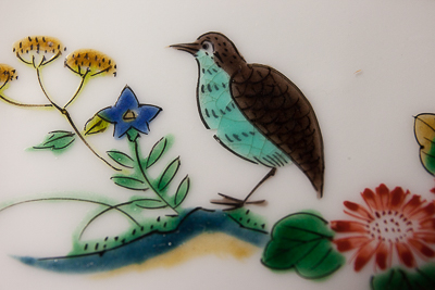 宮崎光星作 古九谷花鳥 飾皿 【】