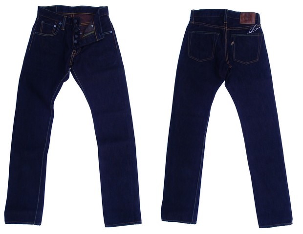 pure blue japan-ピュアブルージャパン- インディゴ×柿渋染め xx005型