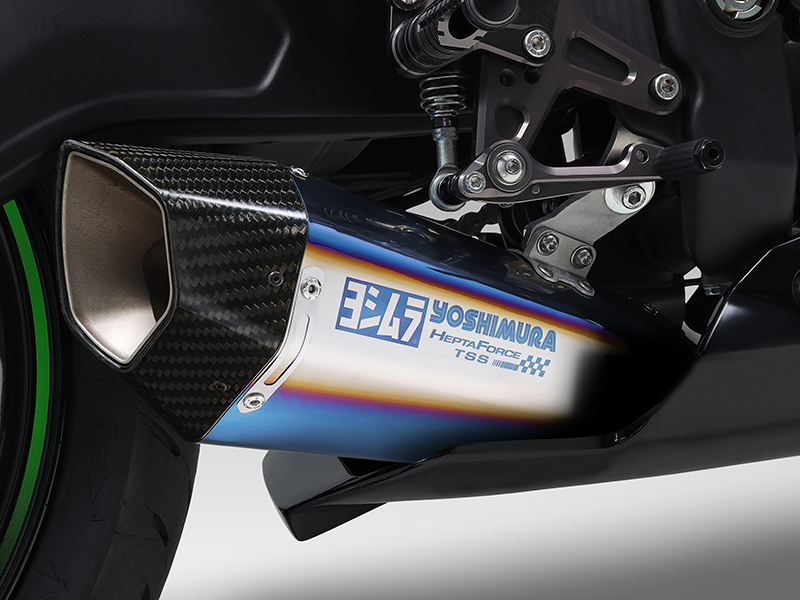 Yoshimura racing full titanium exhaust system Hepta Force TTS Blue