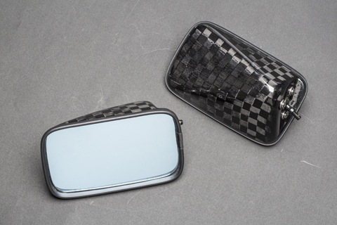 カーボン柄ミラーレッド（ツイルタイプ) Ninja ZX-25R ドライカーボン