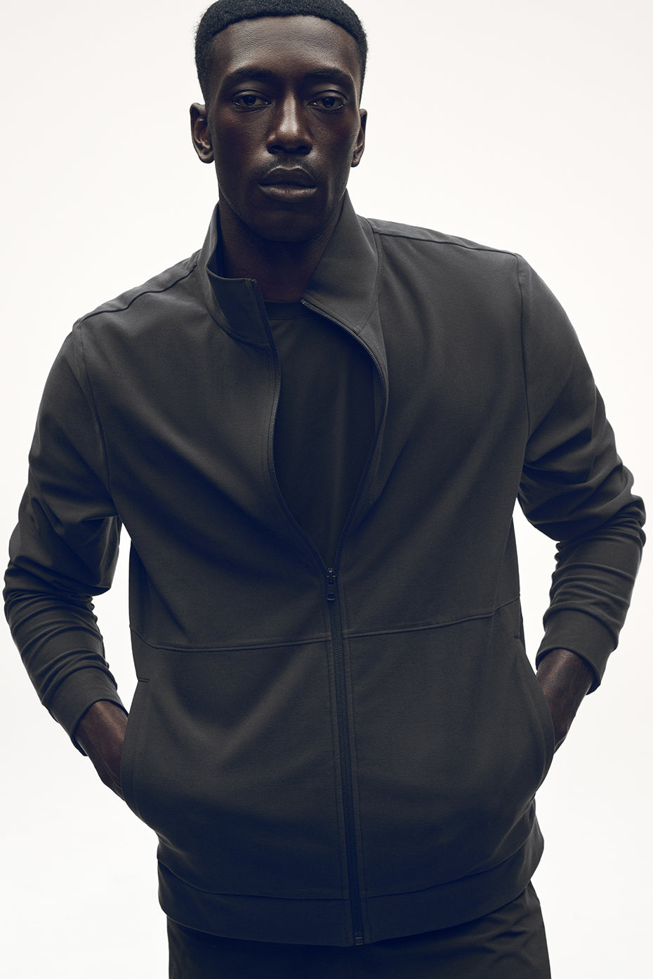 Conquer Max Mock Neck Full Zip - Anthracite | ALO