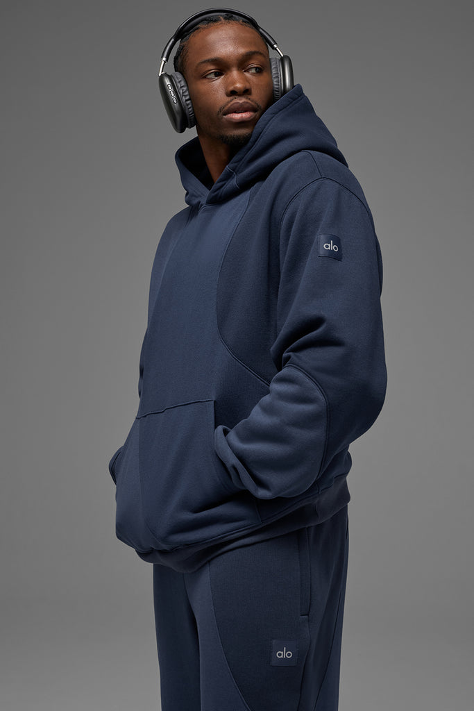 Make Waves Hoodie - Navy Tonal | ALO