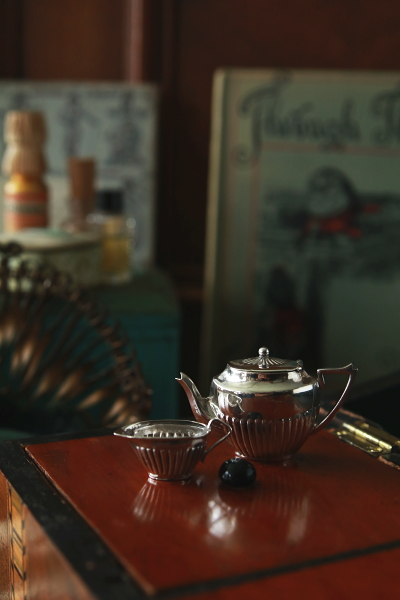 ロココの天使 シルバーベビーコット ドイツ アンティークストリュフ