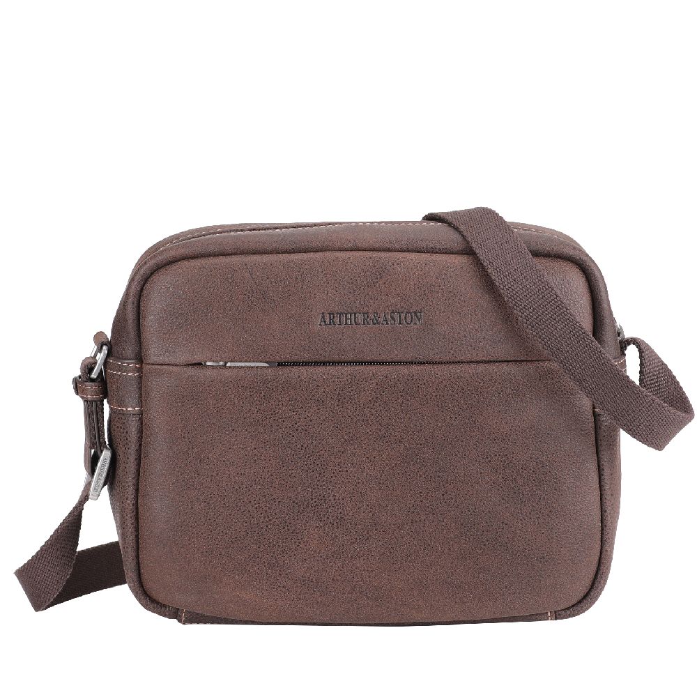 Cristiano destroyed leather messenger bag 62-1085