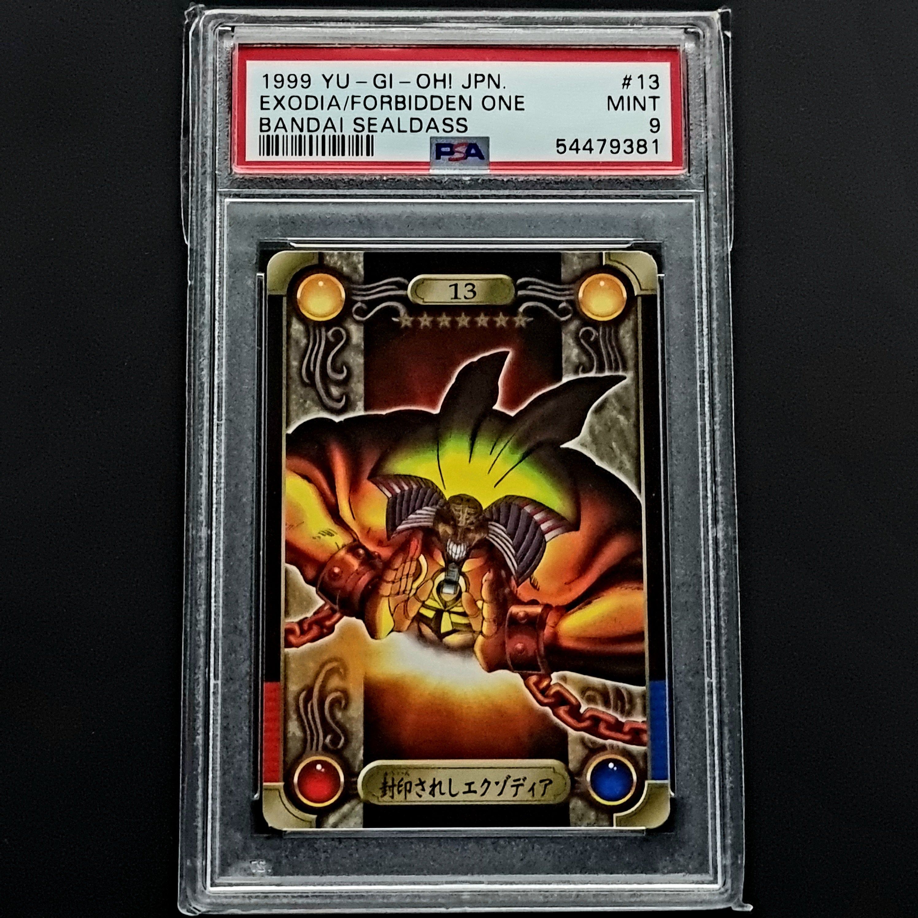 PSA 9 Exodia the forbidden one // 1999 Yugioh Japanese // Bandai Seald