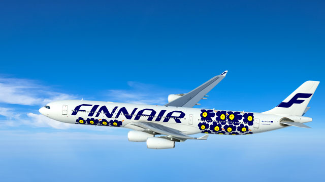 フィンエアー、マリメッコとコラボ A340の特別塗装機も