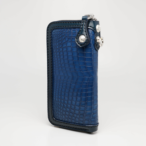 革製品・革財布のビーズ屋公ちゃん｜クロコダイル×コードバン本藍染め