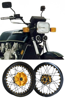 Kineo Truly Tubeless Wire Spoked Wheels for Kawasaki Z1300 1979-1989