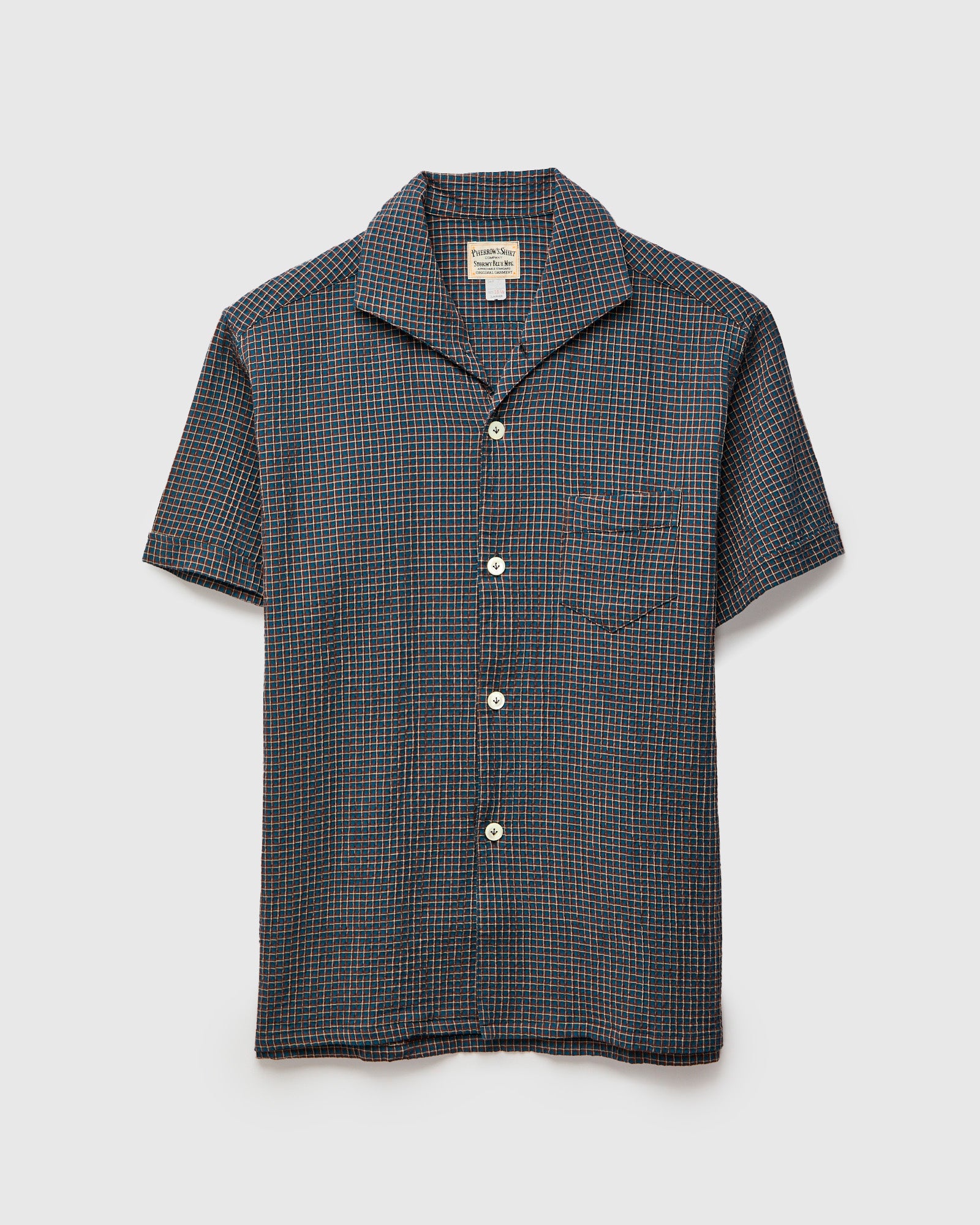 Italian Collar Shirt in Blue Check – Blue Owl Workshop
