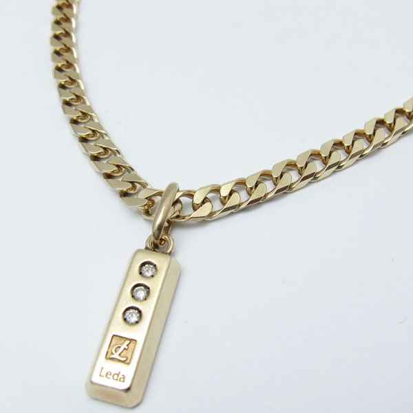 レダシルマ Leda SILMA K10 ダイヤ D0.56ct ネックレス 磁気 35.7g