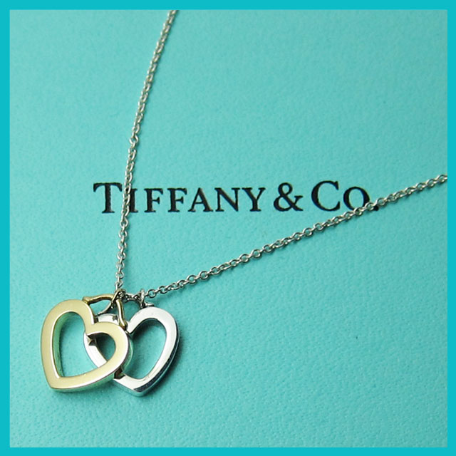 ティファニー センチメンタルダブルハート ネックレス ペンダント 750