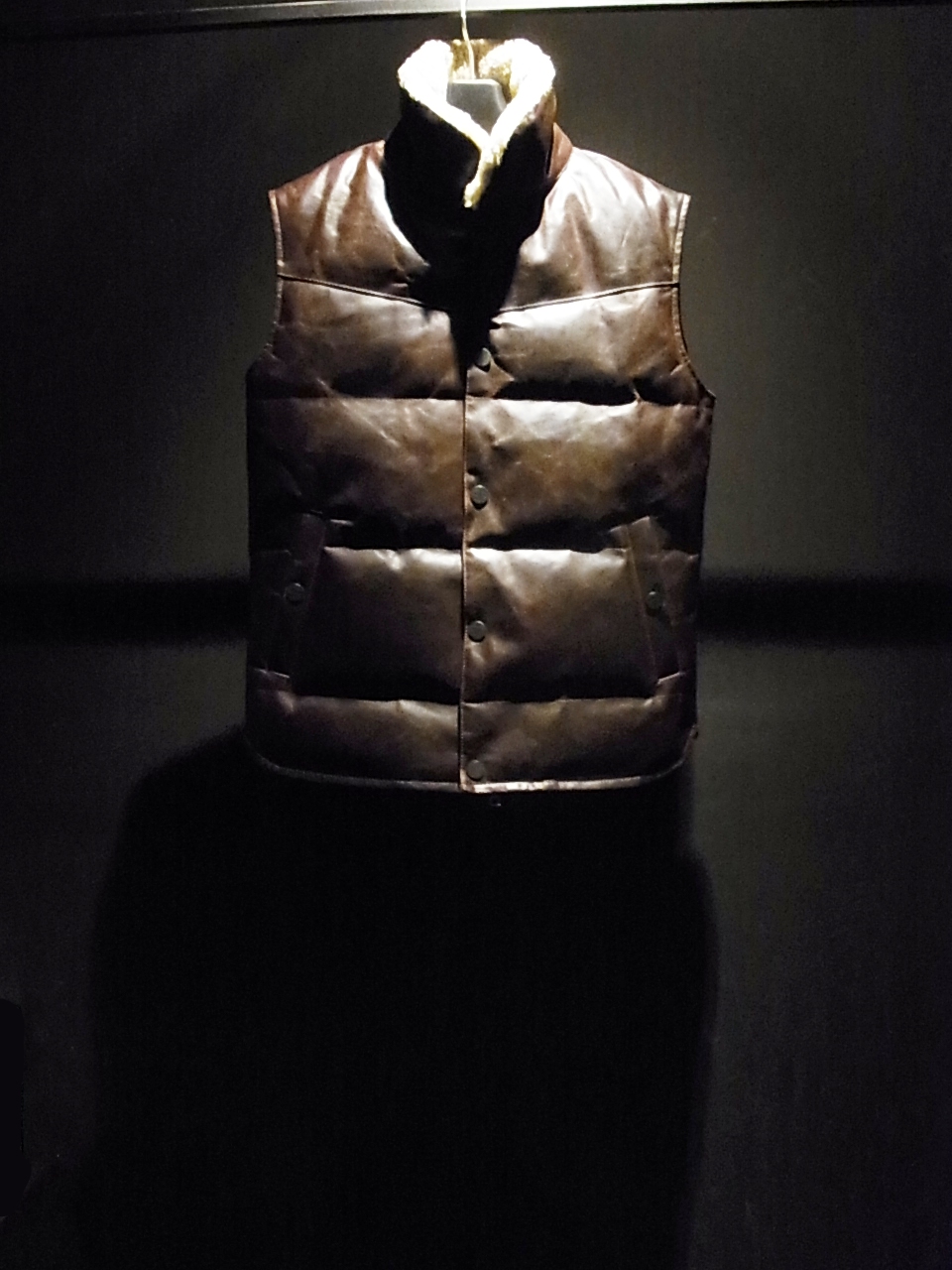 1293-01 ホーウィンホースレザー ダウンベスト イサムカタヤマ バック
