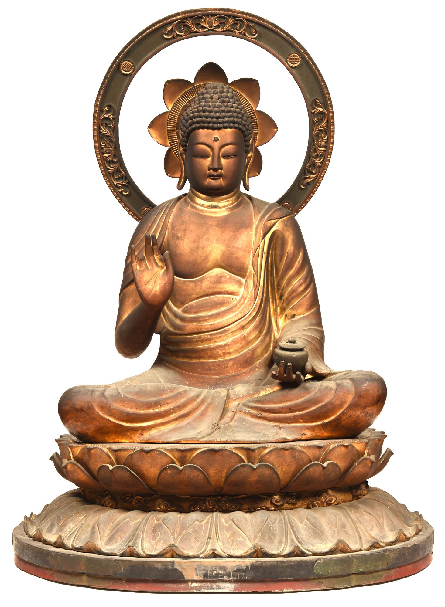 市彫14 木造薬師如来坐像（薬園寺)／大和郡山市