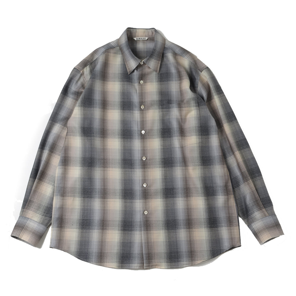 AURALEE(オーラリー)SUPER LIGHT WOOL CHECK SHIRT A24AS01LC