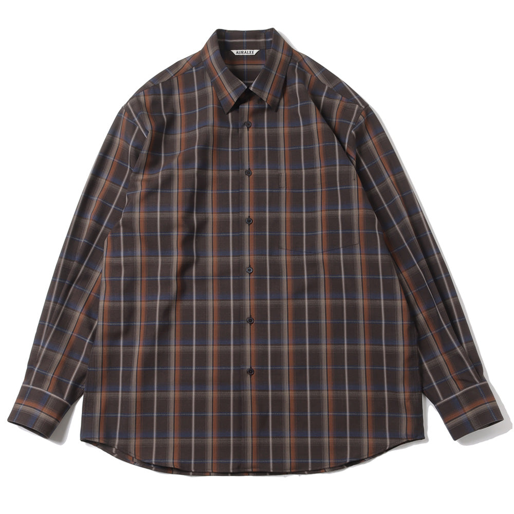 AURALEE(オーラリー)SUPER LIGHT WOOL CHECK SHIRT A24SS01LC