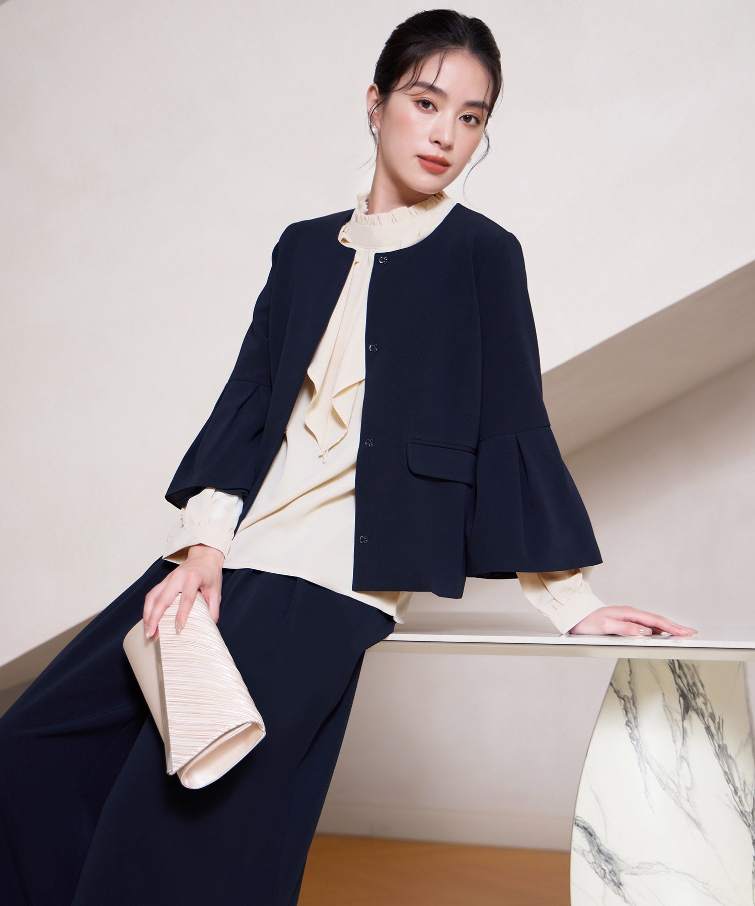 セットアップ 2点セットパーティー ワイドパンツドレスcy88621