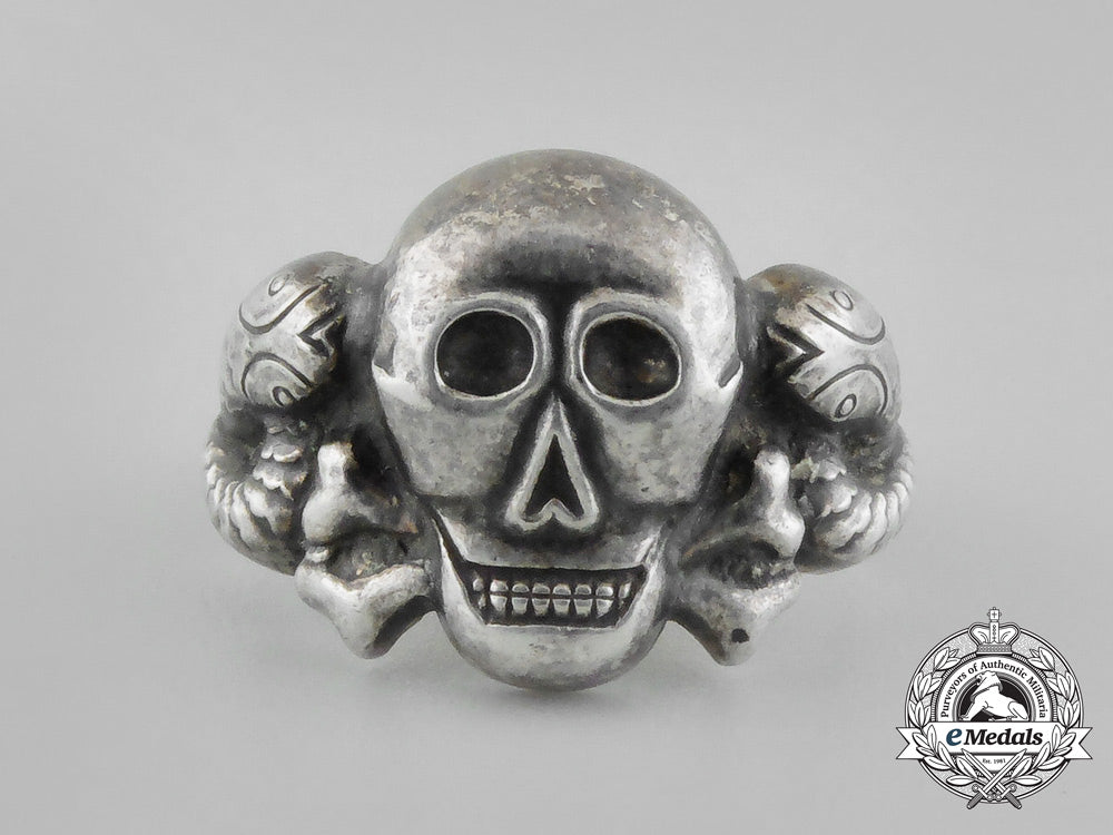 A Third Reich Period German Silver Skull Ring: Marked “835” – eMedals