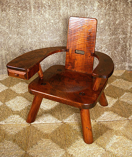 手作り家具作家：矢澤金太郎の一人掛け椅子：おやじの椅子、親父の椅子