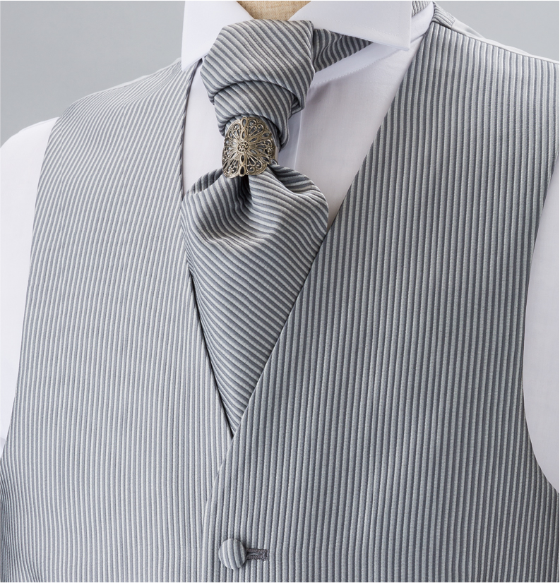 結婚式・披露宴に ～ V-3005 フォーマルベスト 日本製 ストライプ柄