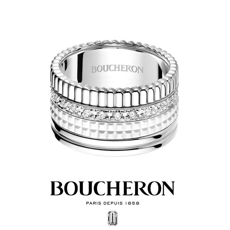 キャトル ダブルホワイト ダイヤモンド リング ラージ JRG03288