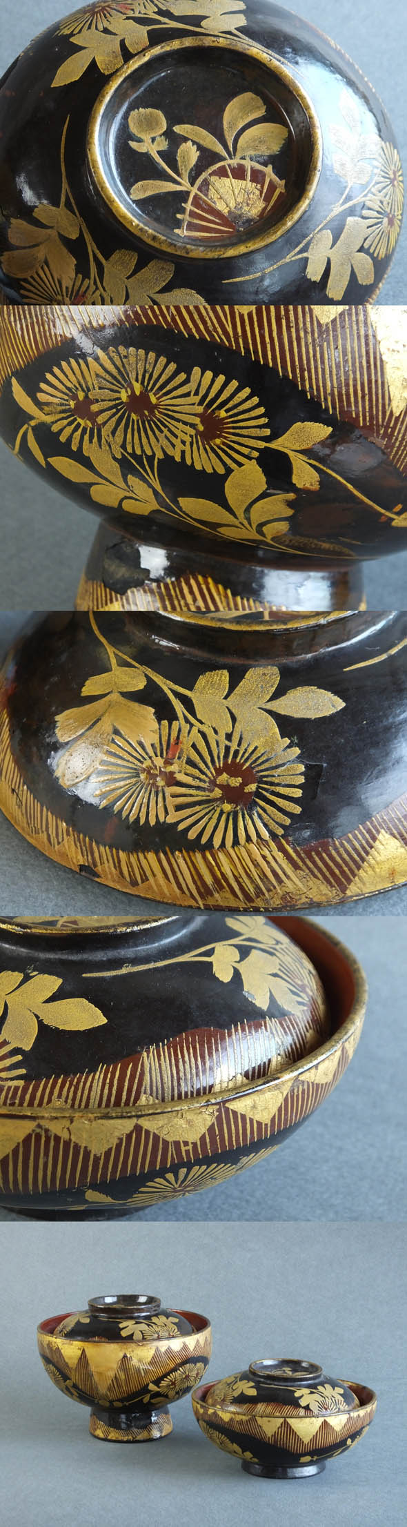 古童 - 南部箔椀 四つ組 その3 | 古美術品専門サイト fufufufu.com