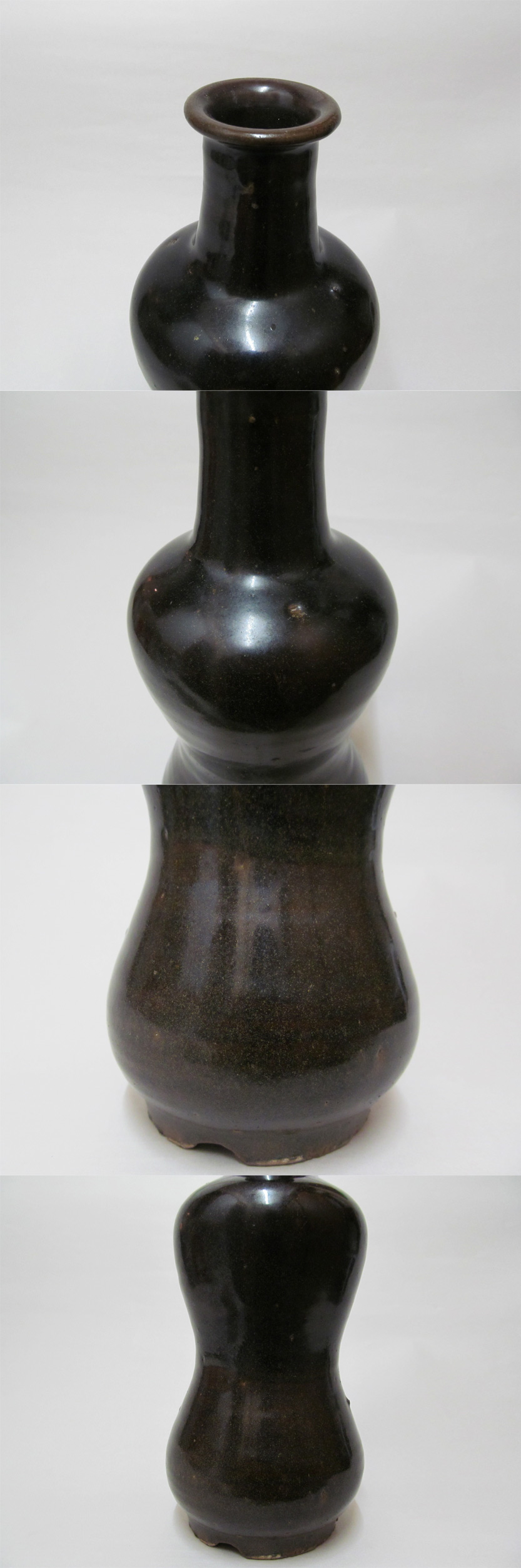 古美術 観宝堂 - 壺屋焼黒釉嘉瓶 | 古美術品専門サイト fufufufu.com